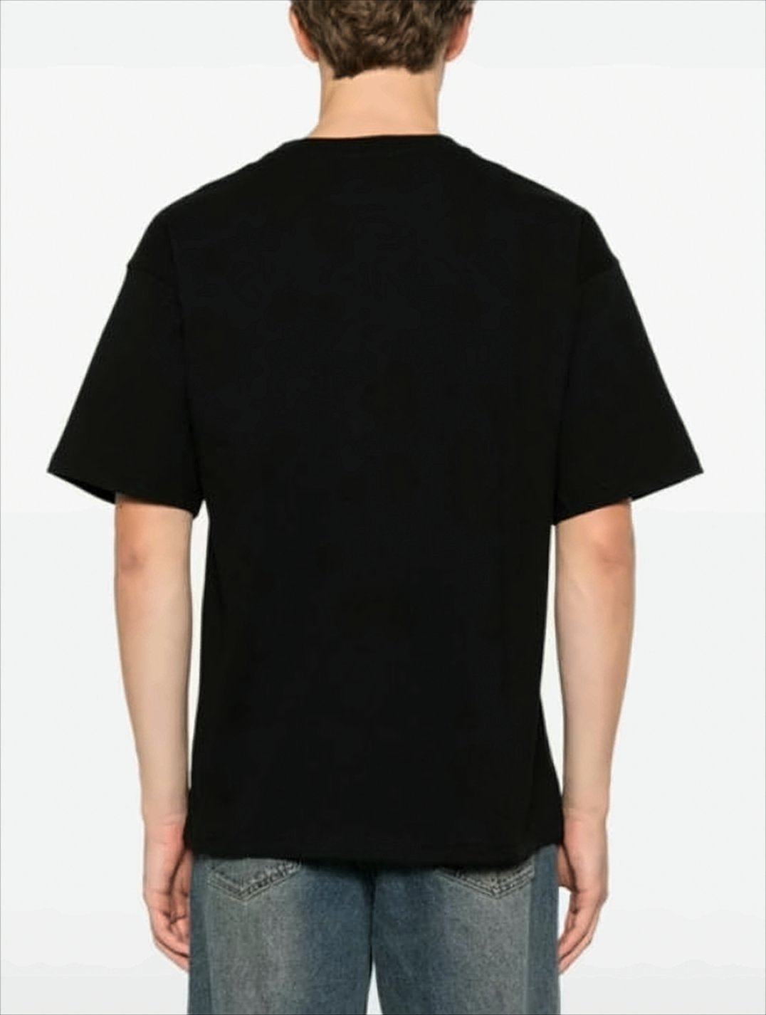 Relaxed-Fit Black Cotton T-Shirt