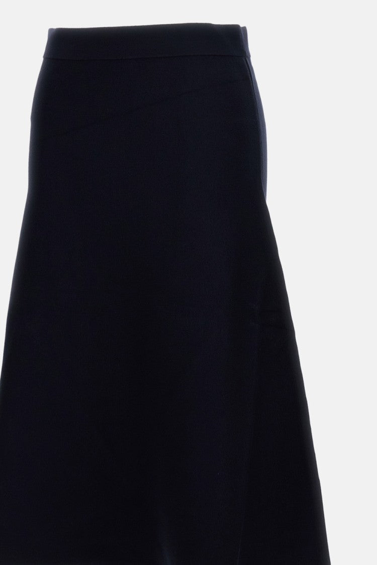 High-Waisted Flared Skirt With Smooth Finish