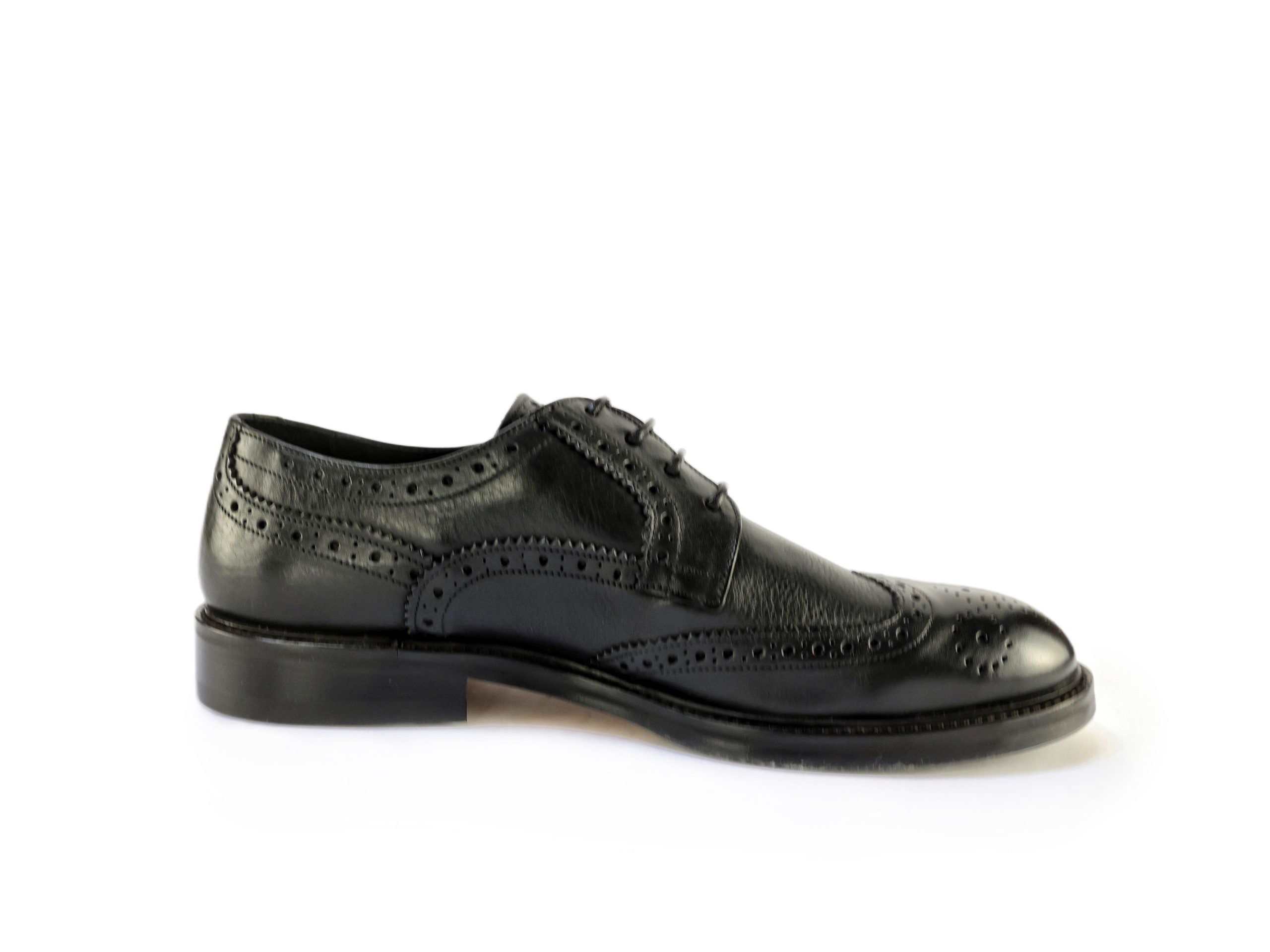 Derby Priston with Textured Buffalo Leather