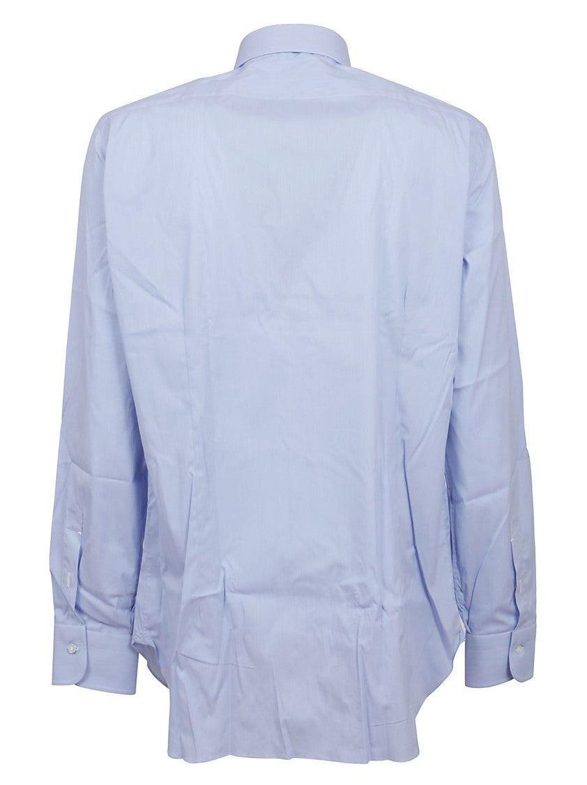 Long-Sleeve Button-Down Shirt With Pointed Collar