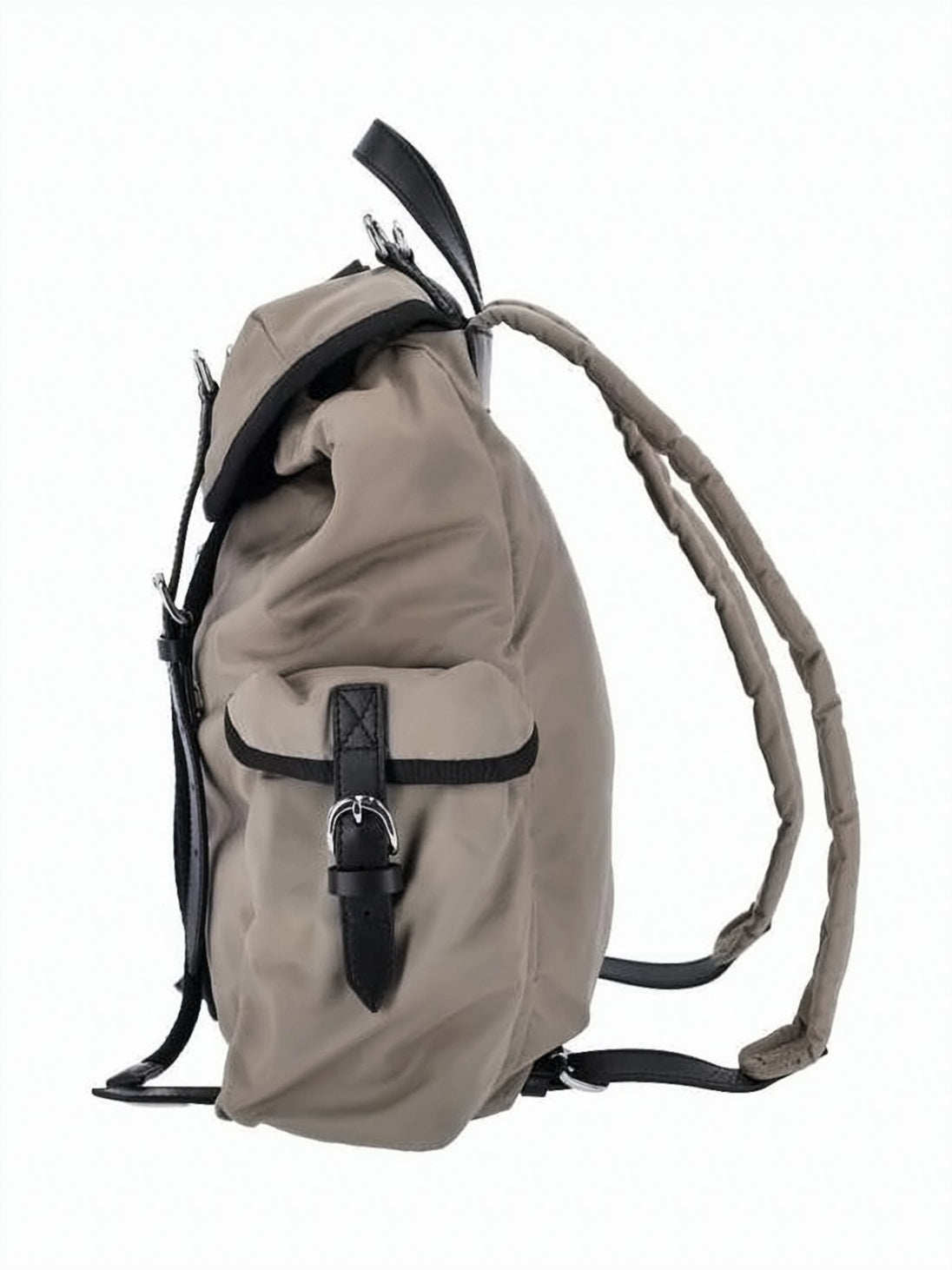 Functional Black Canvas Backpack with Flap Top