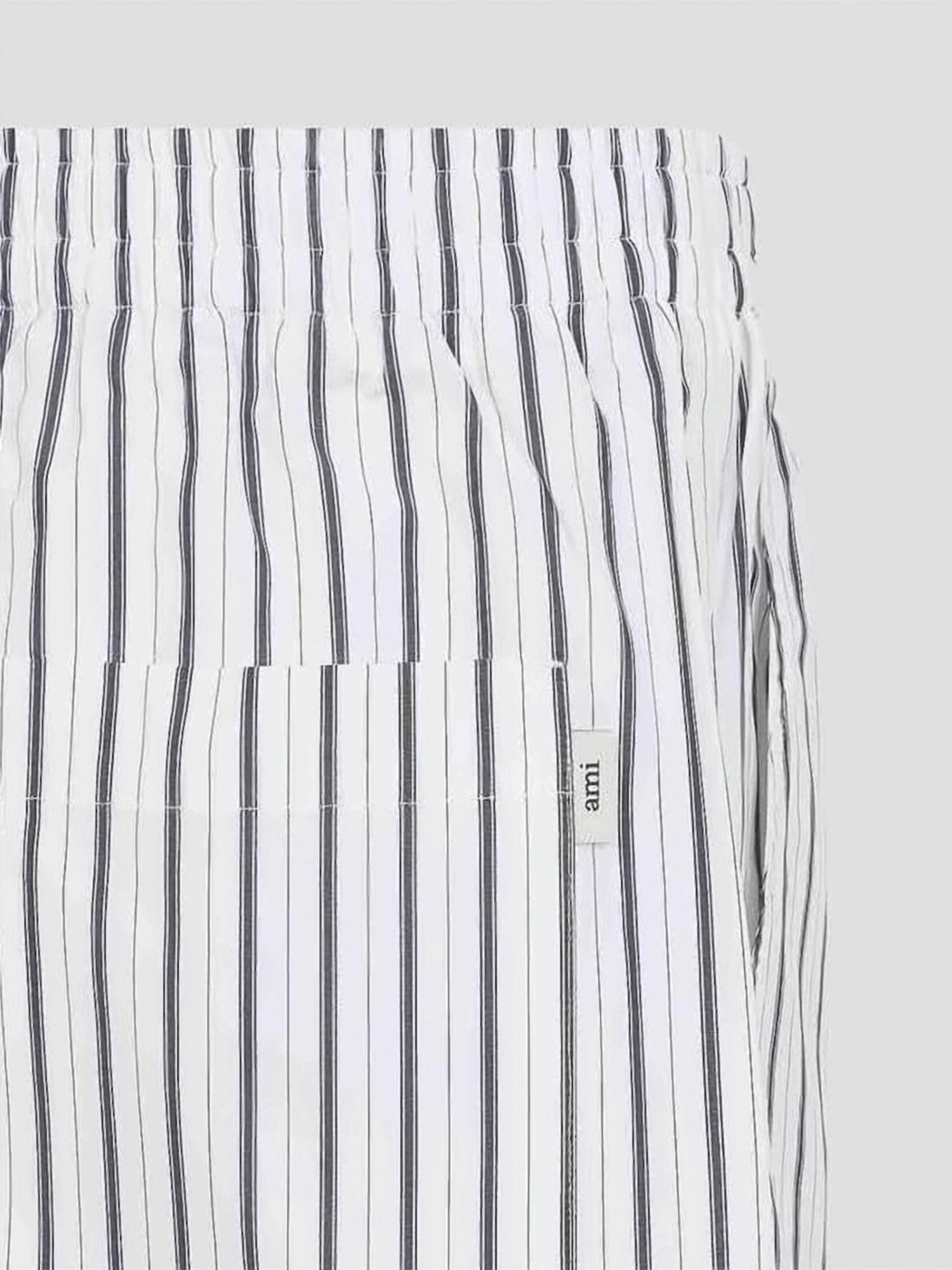Vertical Striped Cotton Shorts
