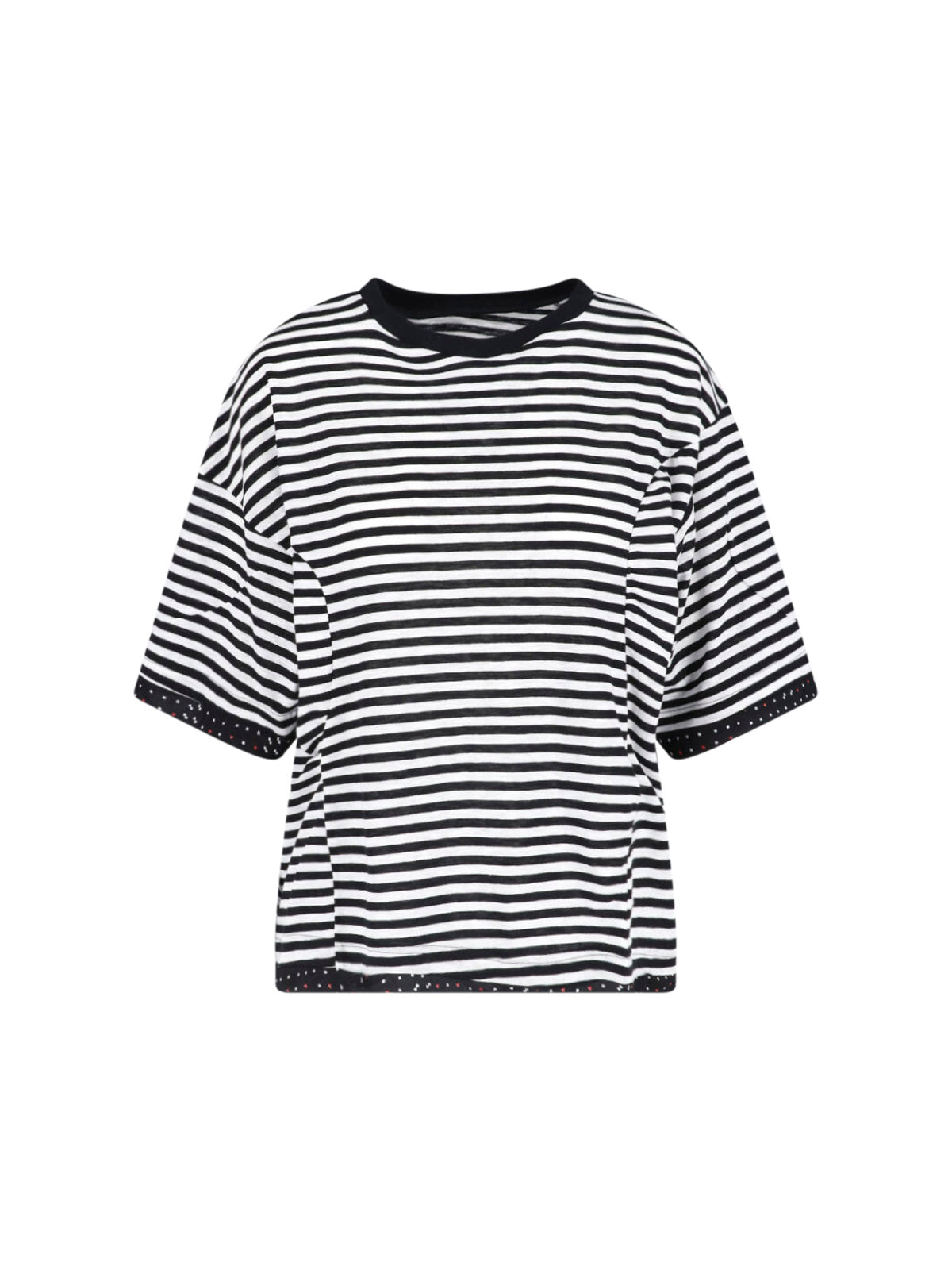 Black/White Horizontal Striped Boxy T-Shirt
