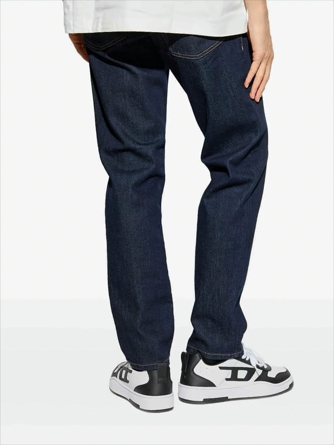 Dark Indigo Straight-Leg Denim Pants