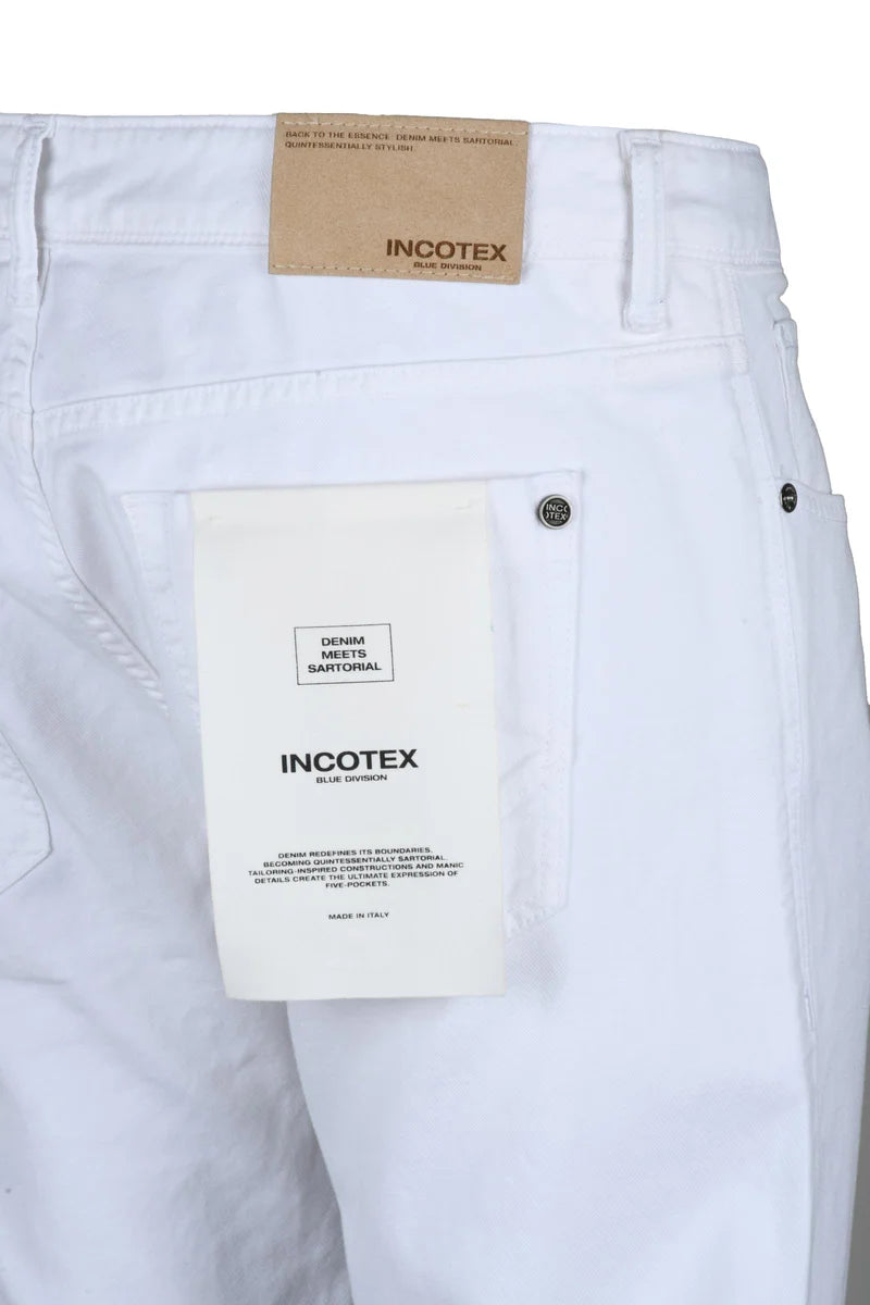 White Cotton Linen Jeans