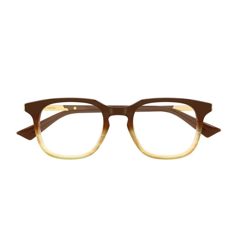 Bv1429S Ribbon Line Rectangular Brown Eyeglasses