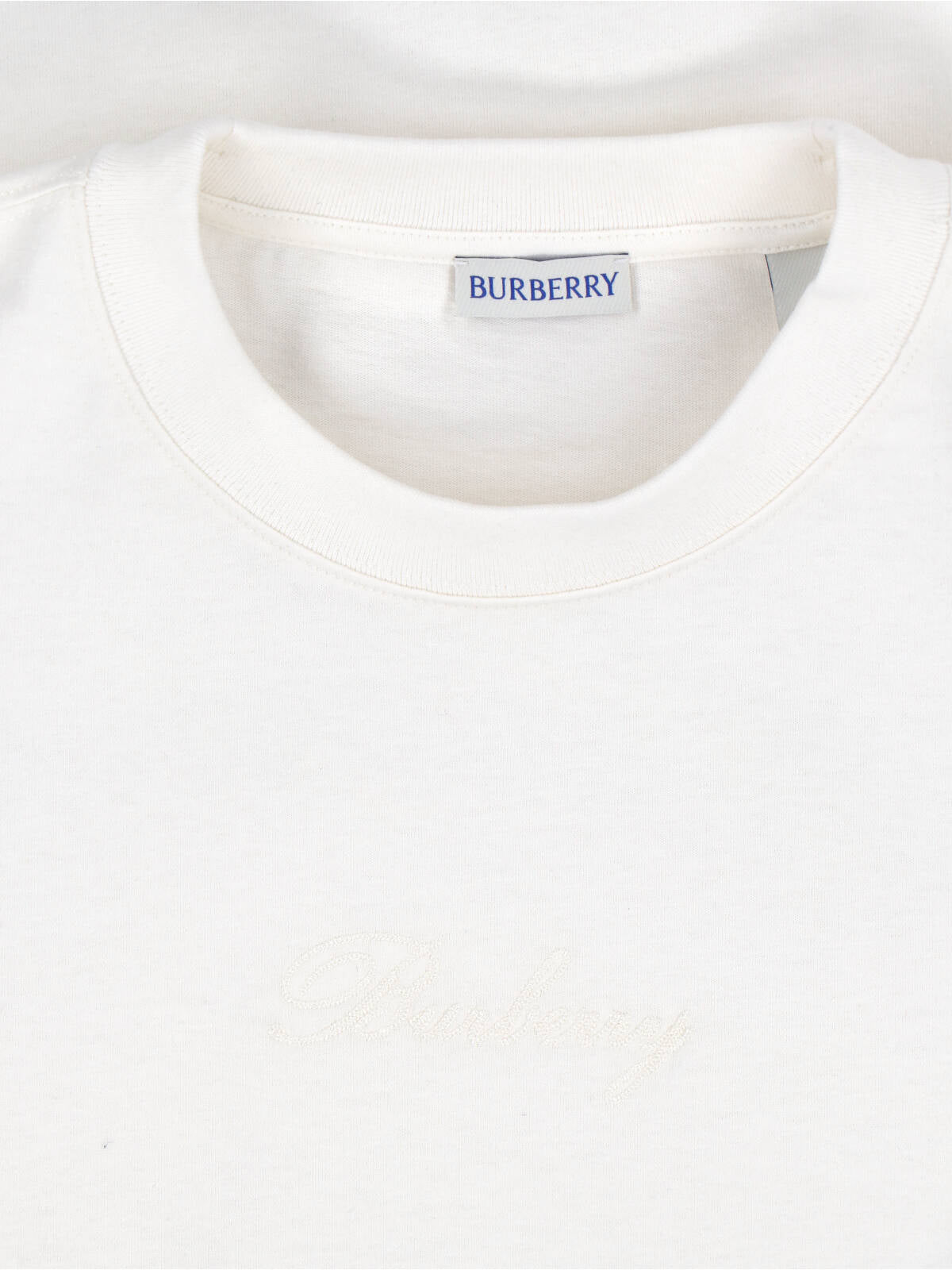 "Check" Logo T-Shirt, In White Cotton