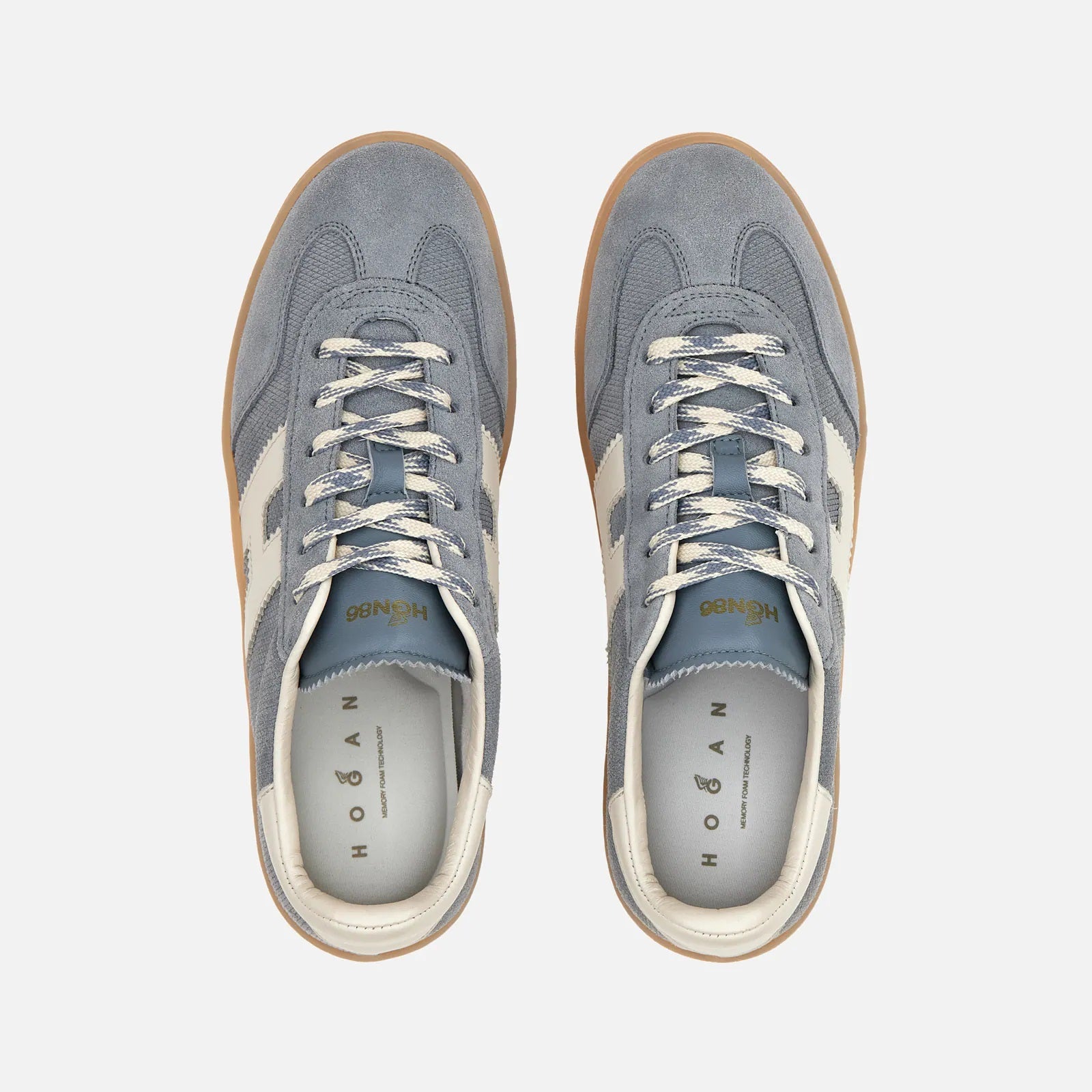 Cool Lace-Up Sneakers in Calfskin and Sheepskin