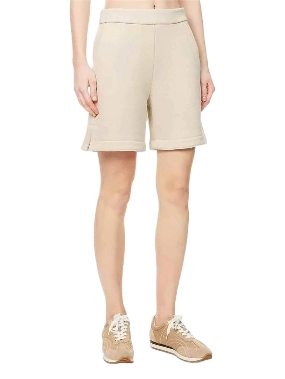 Tailored Textured Shorts with Subtle Metallic Finish