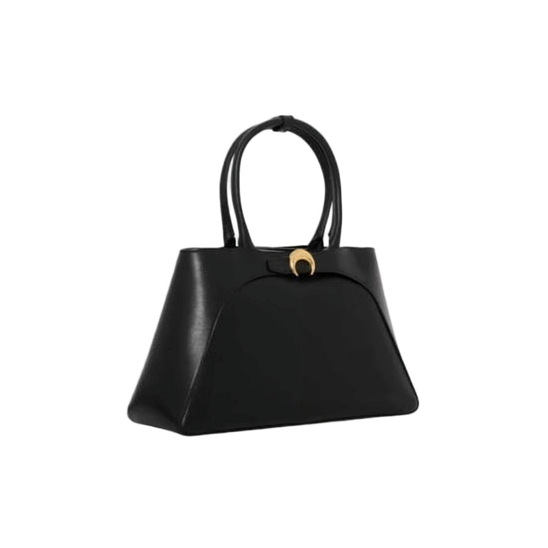 Structured Black Cow Leather Tote Bag