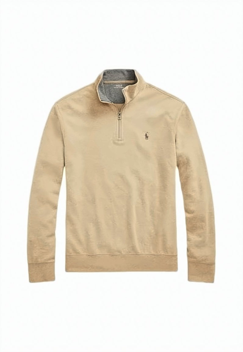 Quarter-Zip Pullover with Embroidered Logo