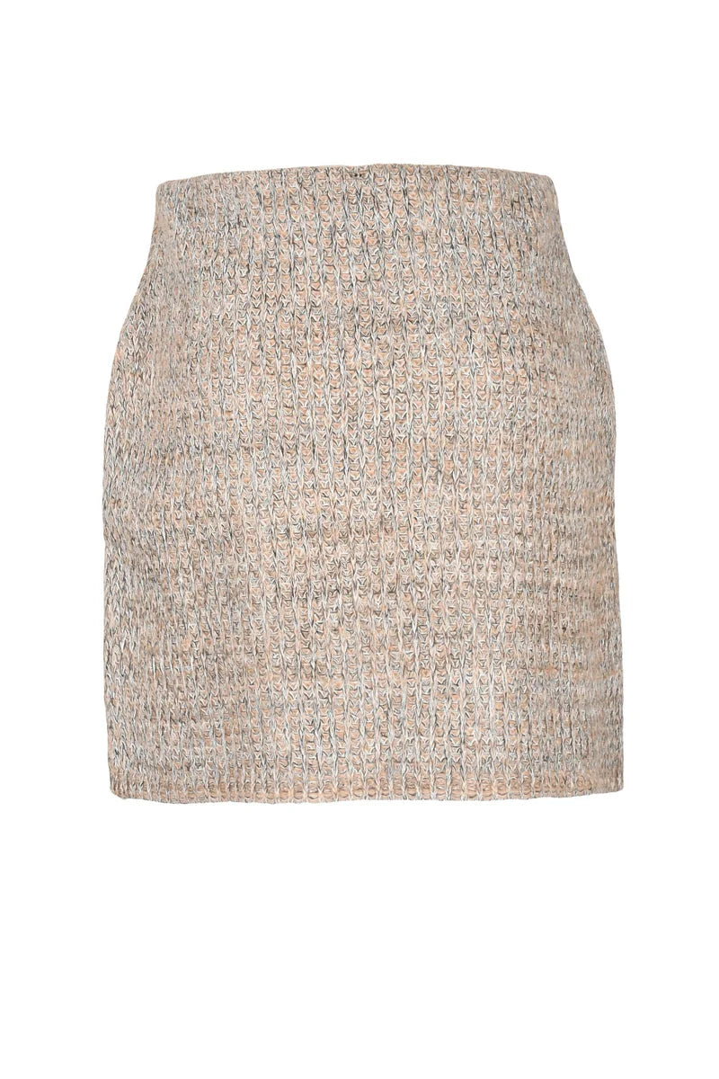 Cabina Polyurethane and Wool Skirt - Beige