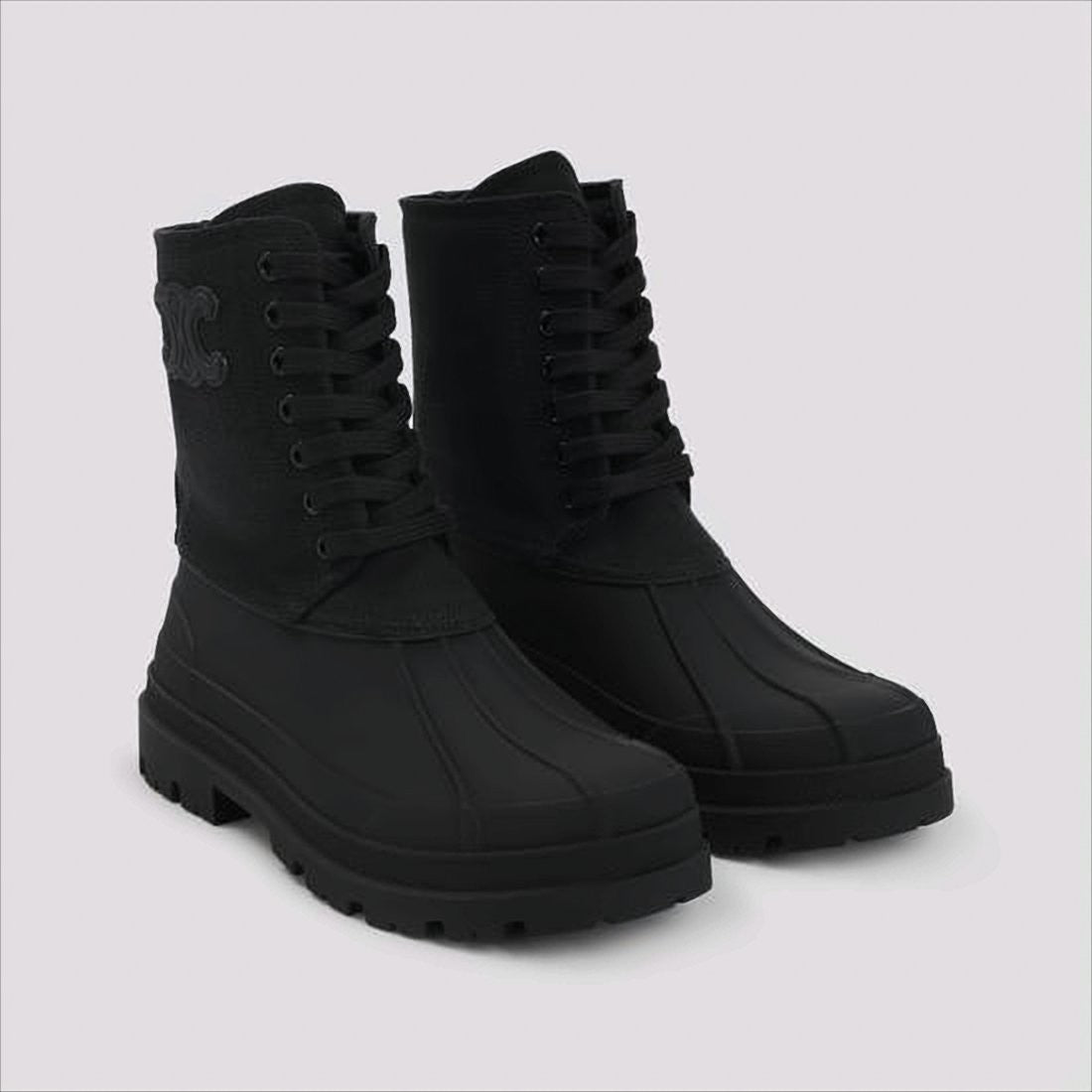 High-Top Celine Boots With Sturdy Rubber Sole