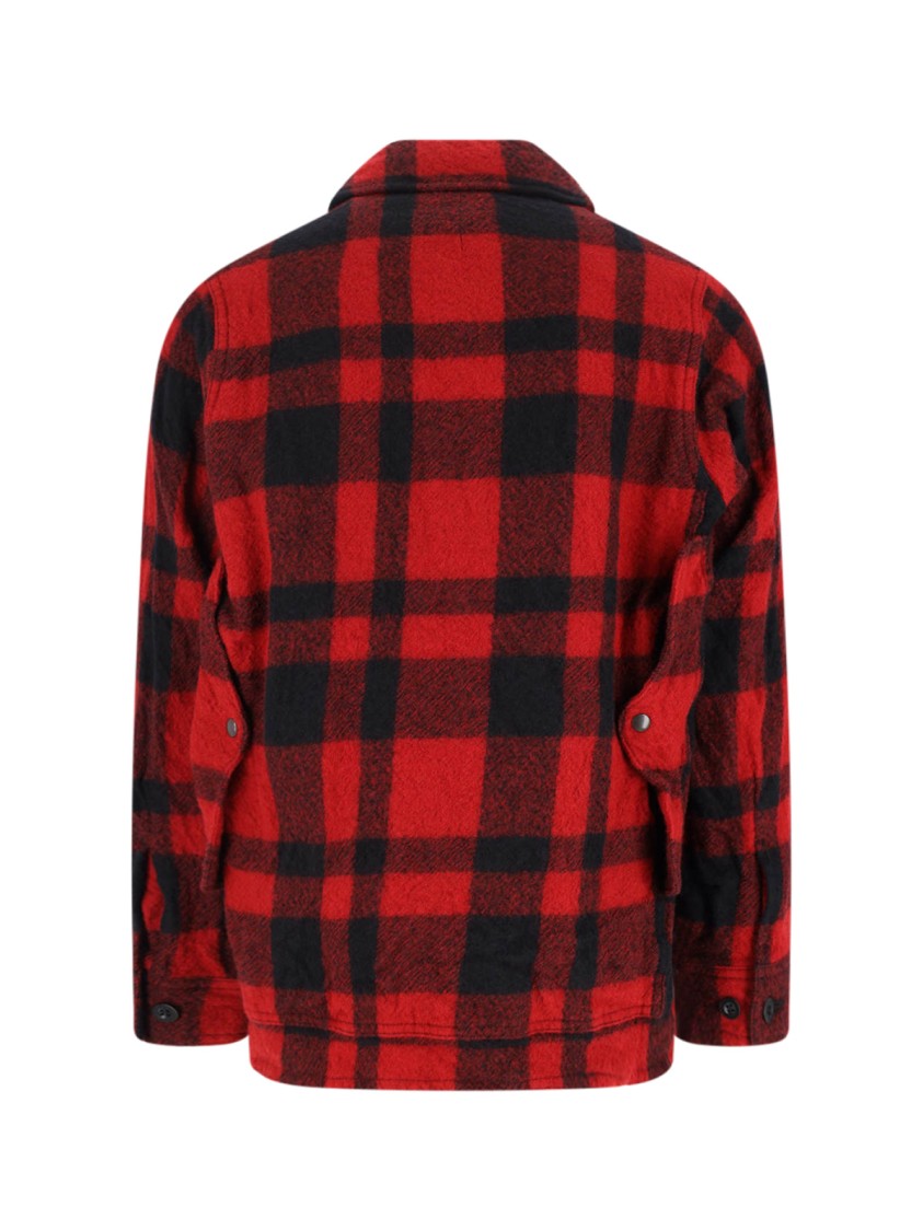 Plaid Shirt Jacket – Red/Black