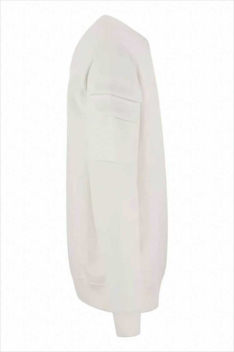 Long-Sleeve Cotton T-Shirt with Shoulder PocketsPatch