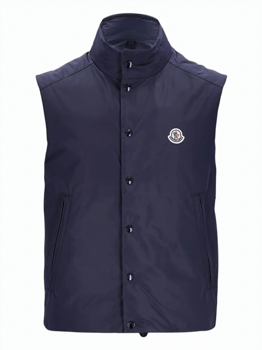 Sleeveless Padded Vest with High Collar