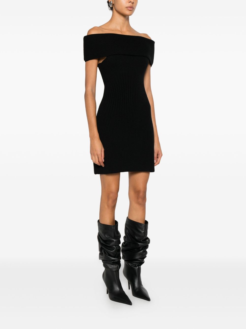 Fitted Off-the-Shoulder Mini Dress