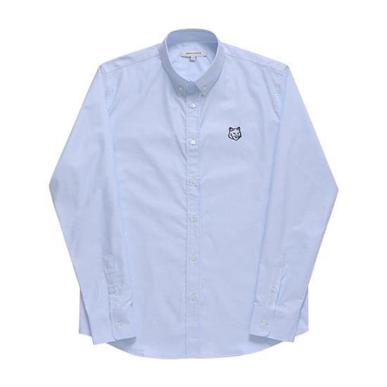 Long-Sleeve Button-Up Shirt With Iconic Fox Logo