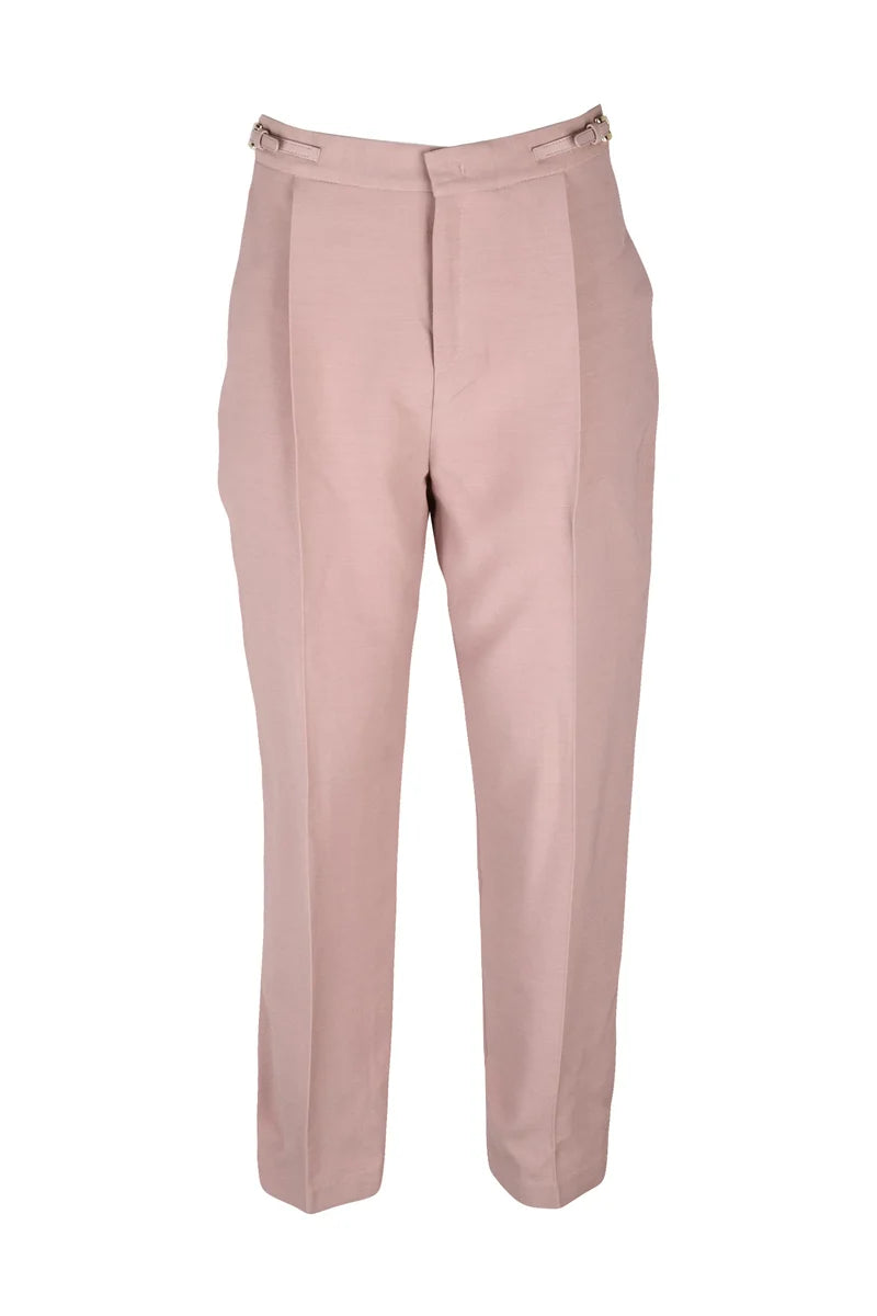 Wool Silk Trousers - Old Rose