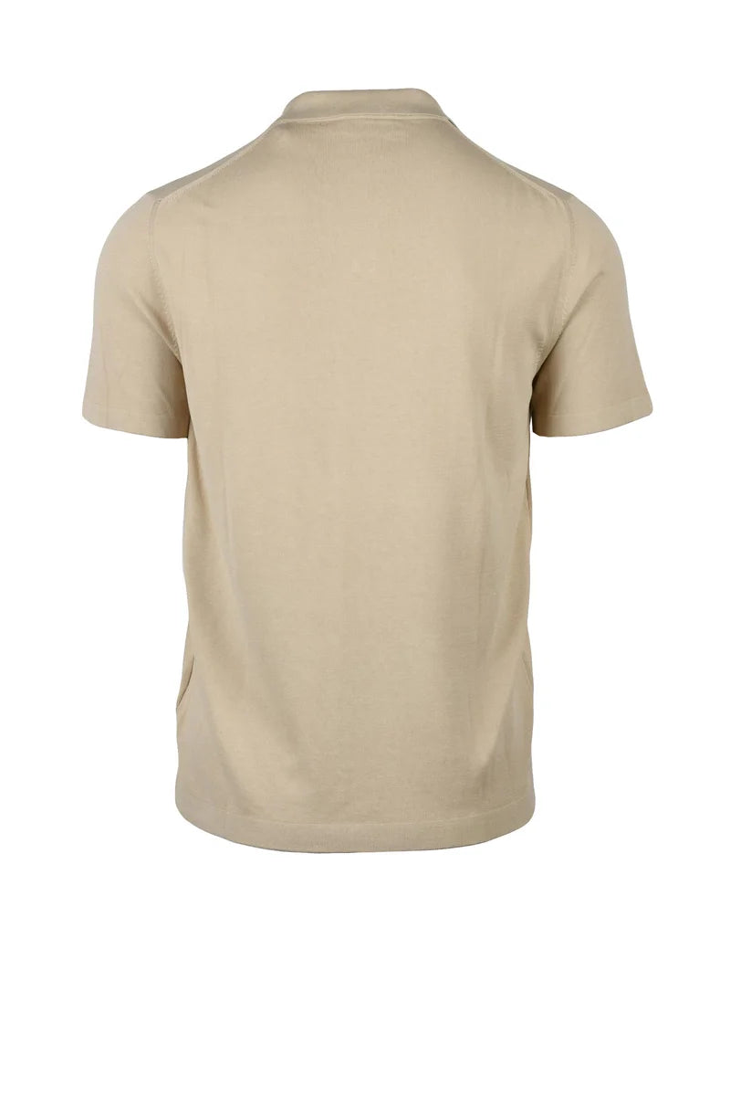 Knit Polo Shirt - Beige