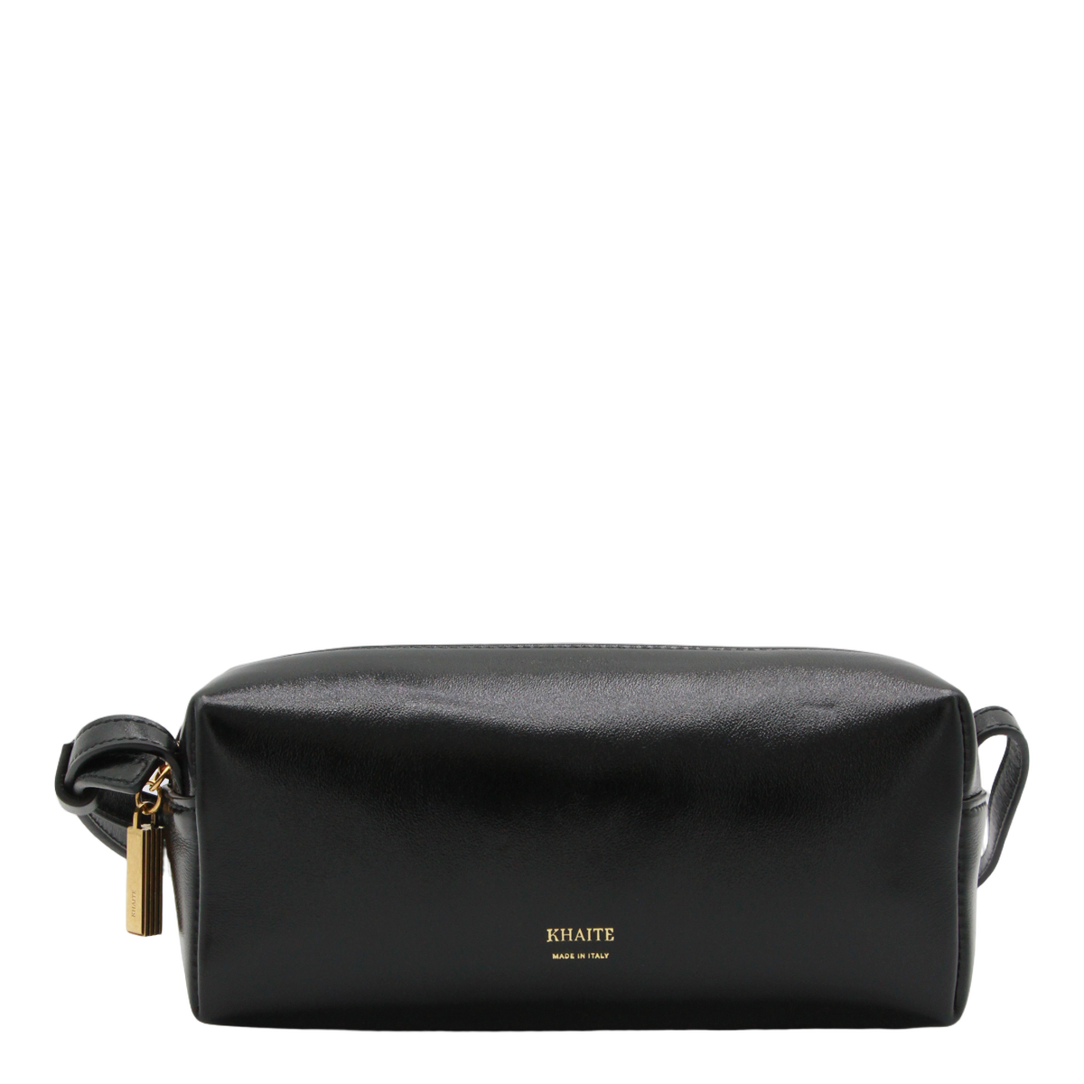 Sleek Rectangular Black Leather Bag