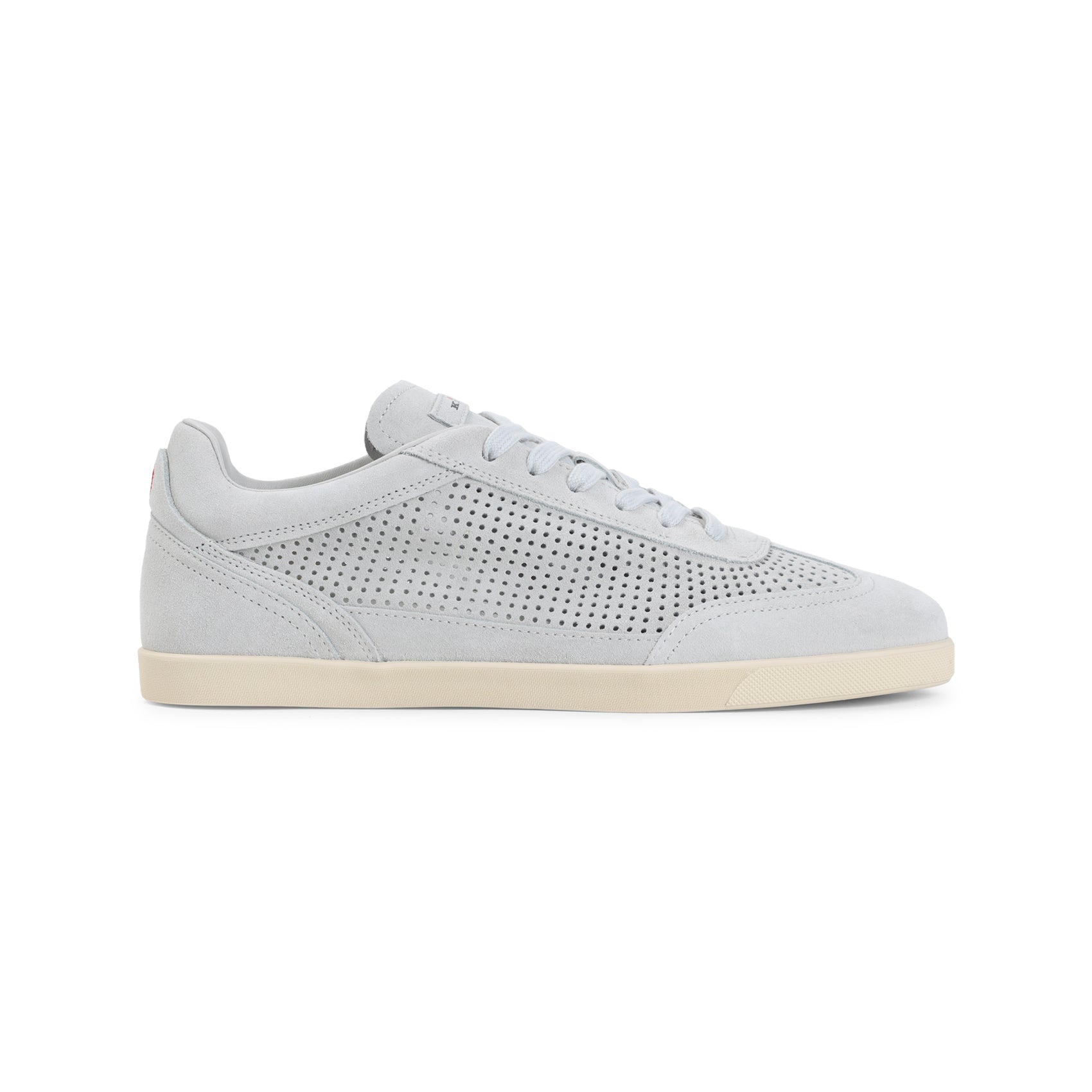 Low-Top White Sneakers With Perforated Panels