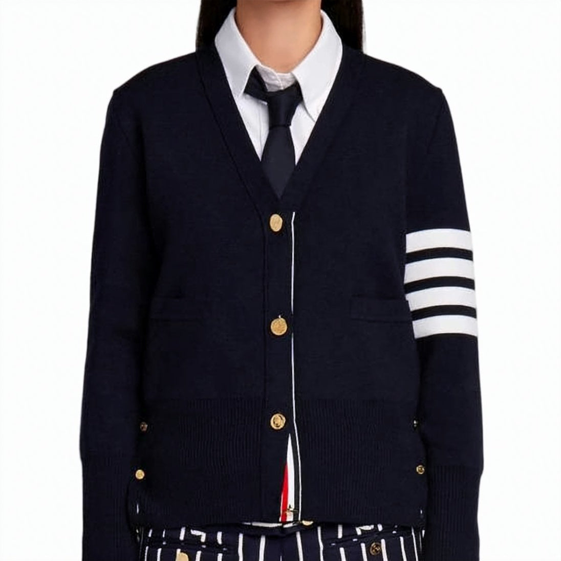 V-Neck Cardigan in Fine Merino Wool