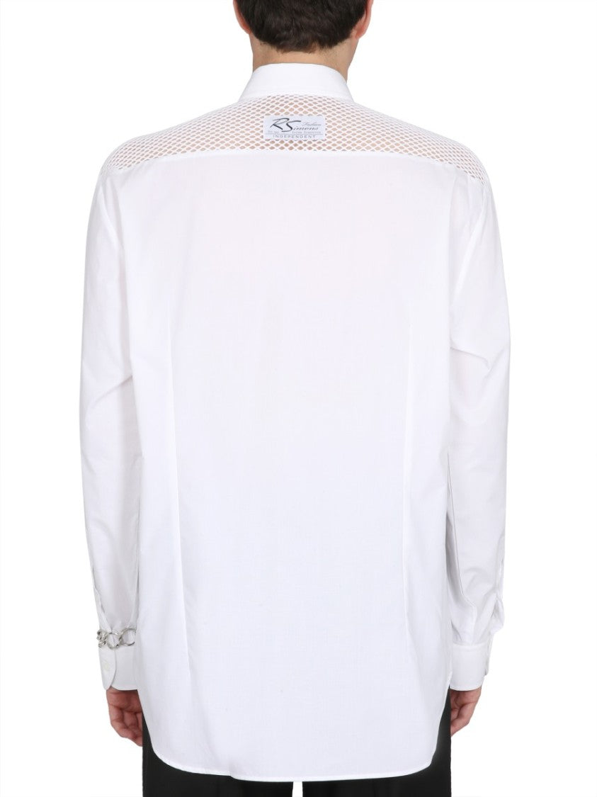 White Cotton Shirt With Classic Collar
