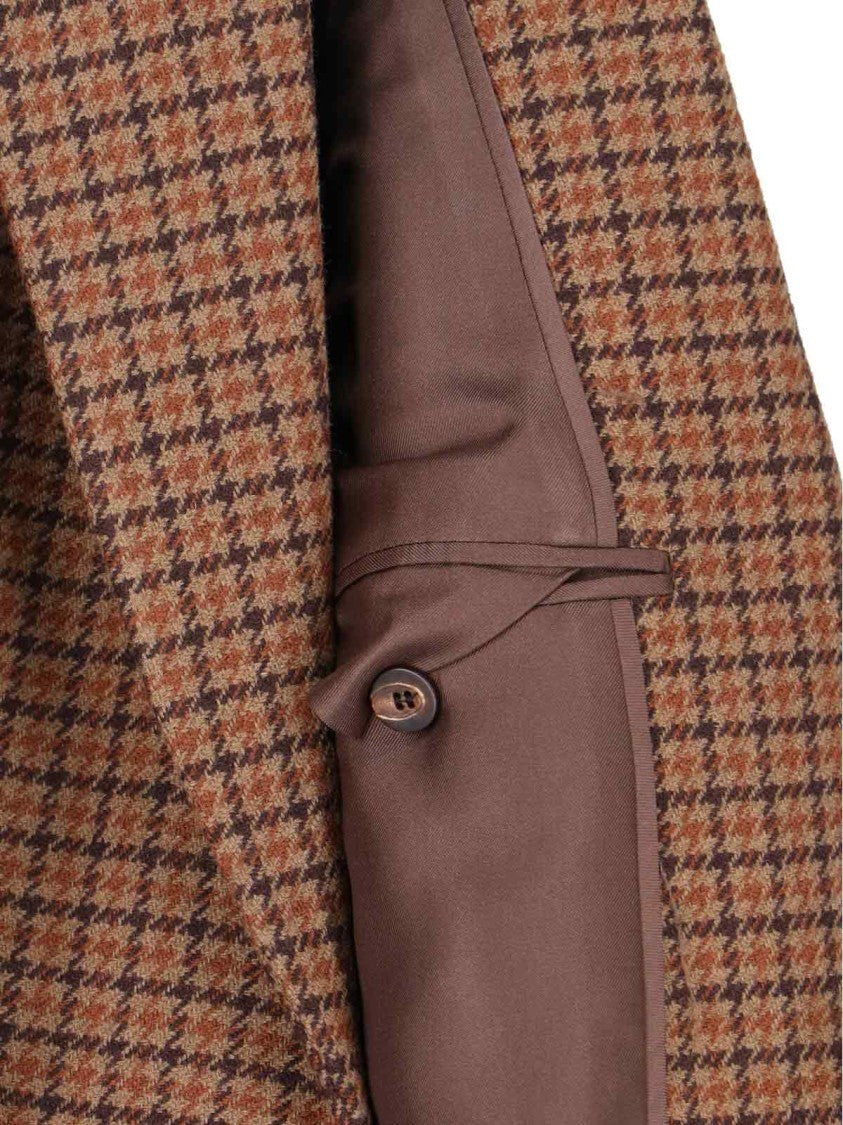 Tailored Double-Breasted Blazer – Brown