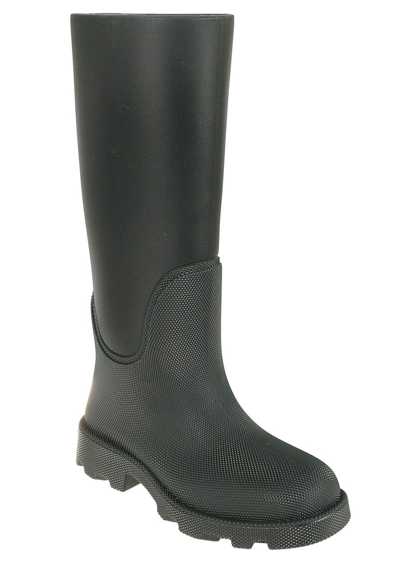 Knee-High Boots With Textured Finish