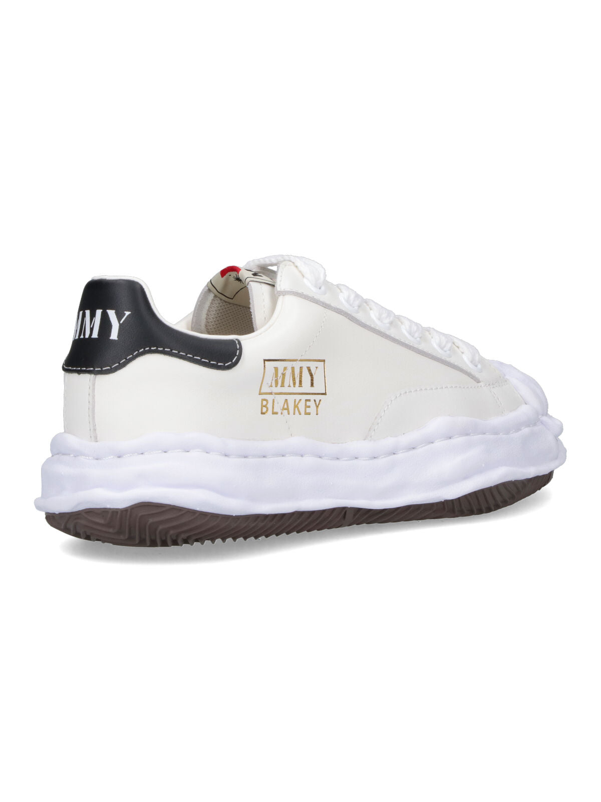 Calf Leather Sneakers With Oversized Rubber Sole And Logo Detailing
