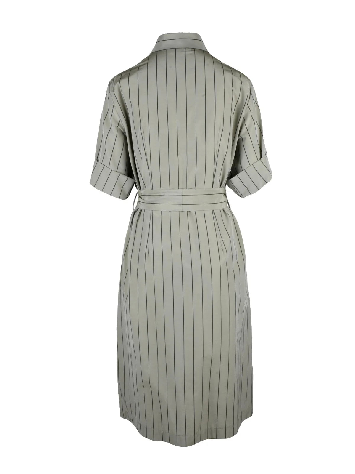 Green Cotton Polyester Women Chemise Dress