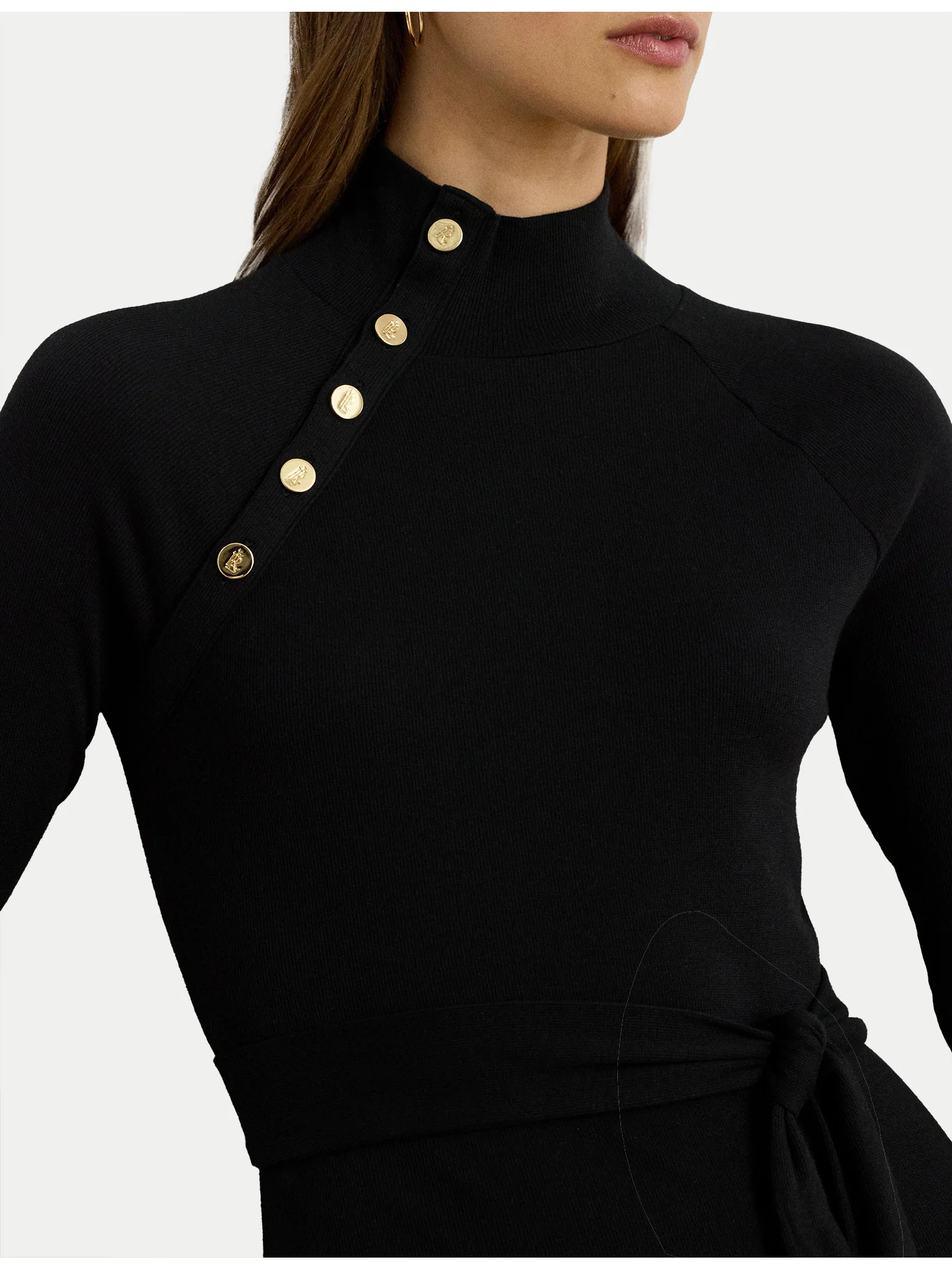 Fitted Black Long Sleeve Dress