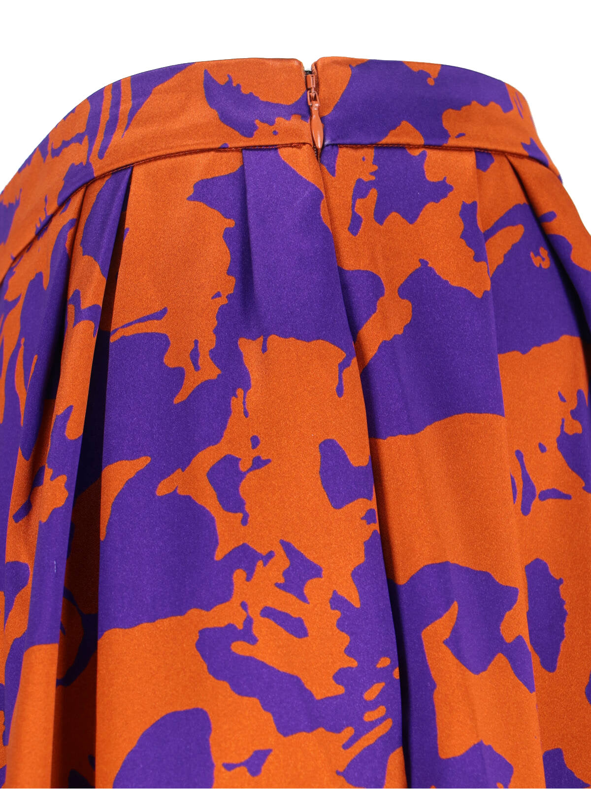 Flowing Orange Skirt With Smooth Texture