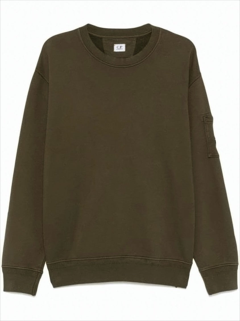 Long-Sleeve Crewneck Sweatshirt With Pocket Detail