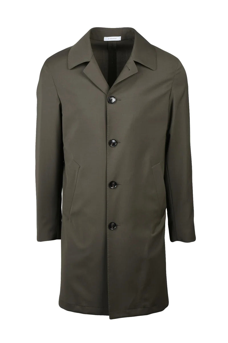Virgin Wool Overcoat - Brown