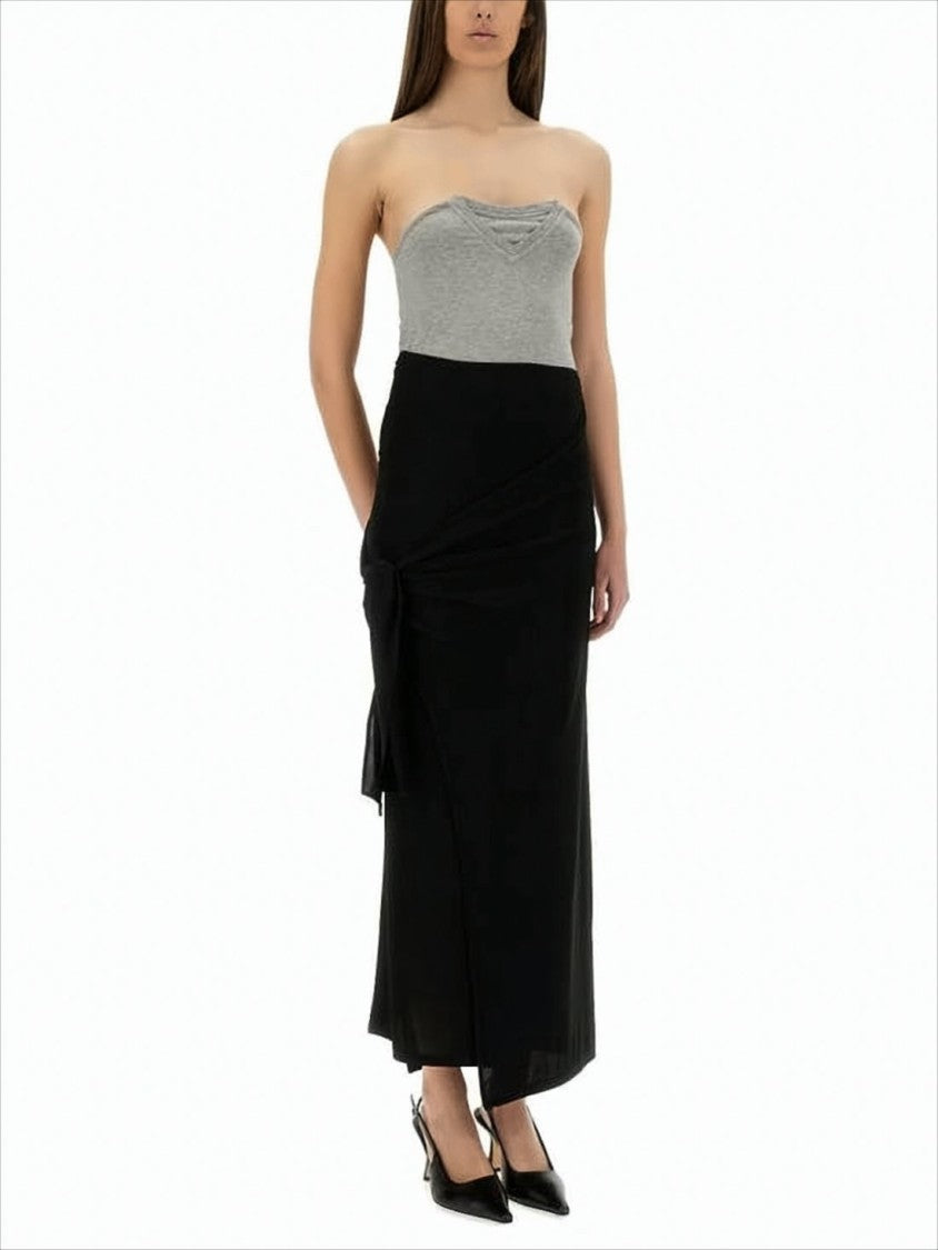 Wrap Design Midi Skirt with Side Tie Detail