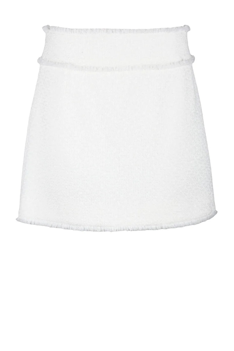 Bouclé Mini Skirt - White