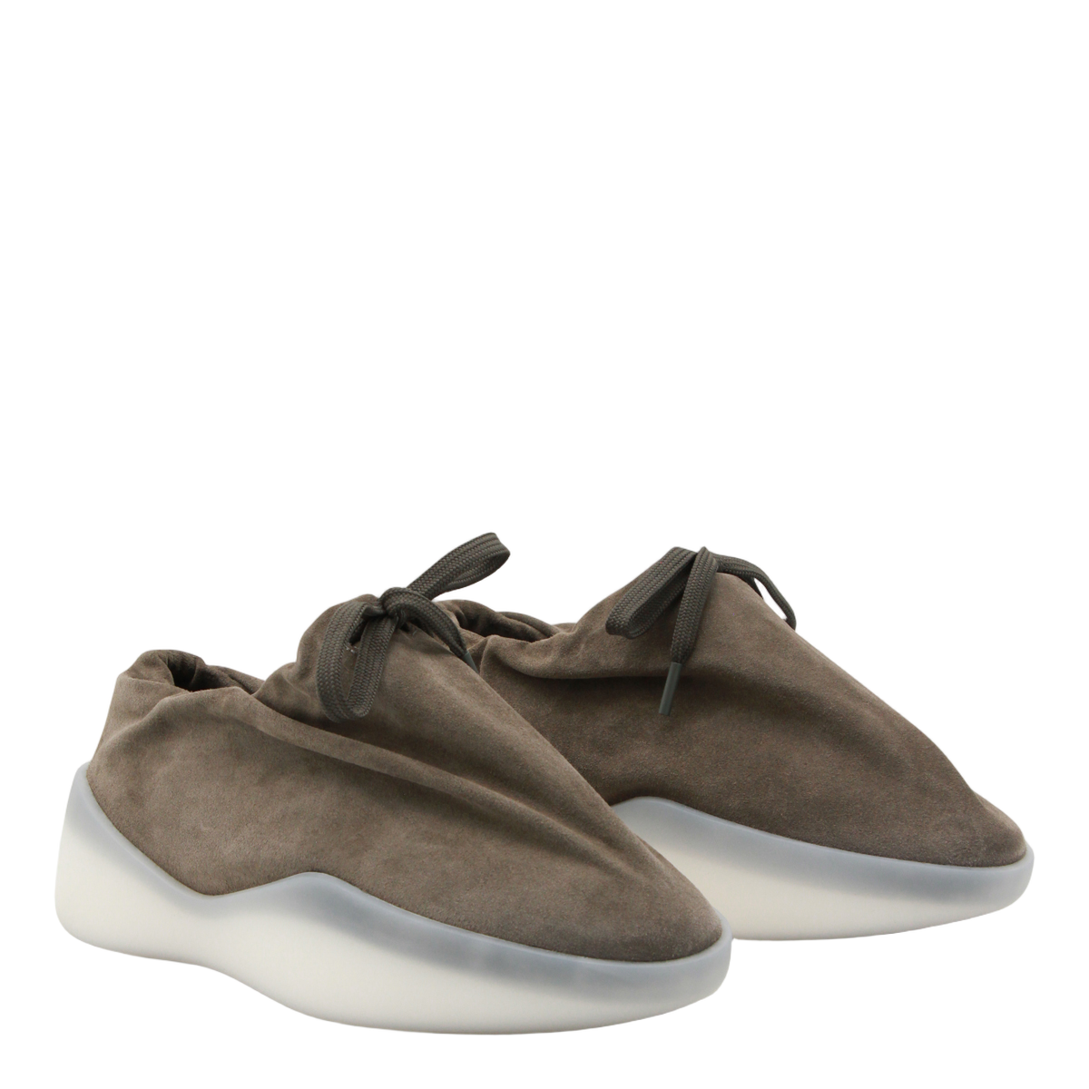 Suede-Like Sneakers with Elasticized Collar