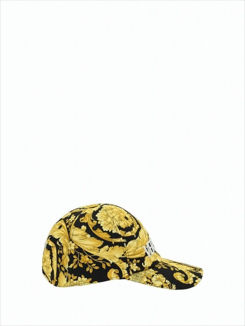 Baroque Floral Pattern Cotton Baseball Cap by Versace