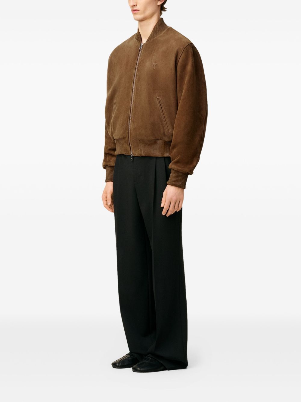 Suede-like Brown Casual Jacket