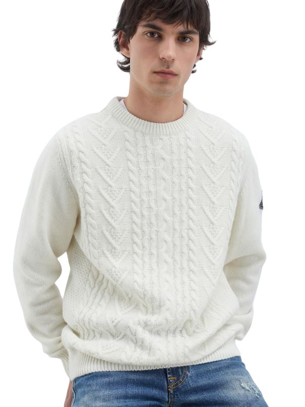 White Wool Blend Pullover