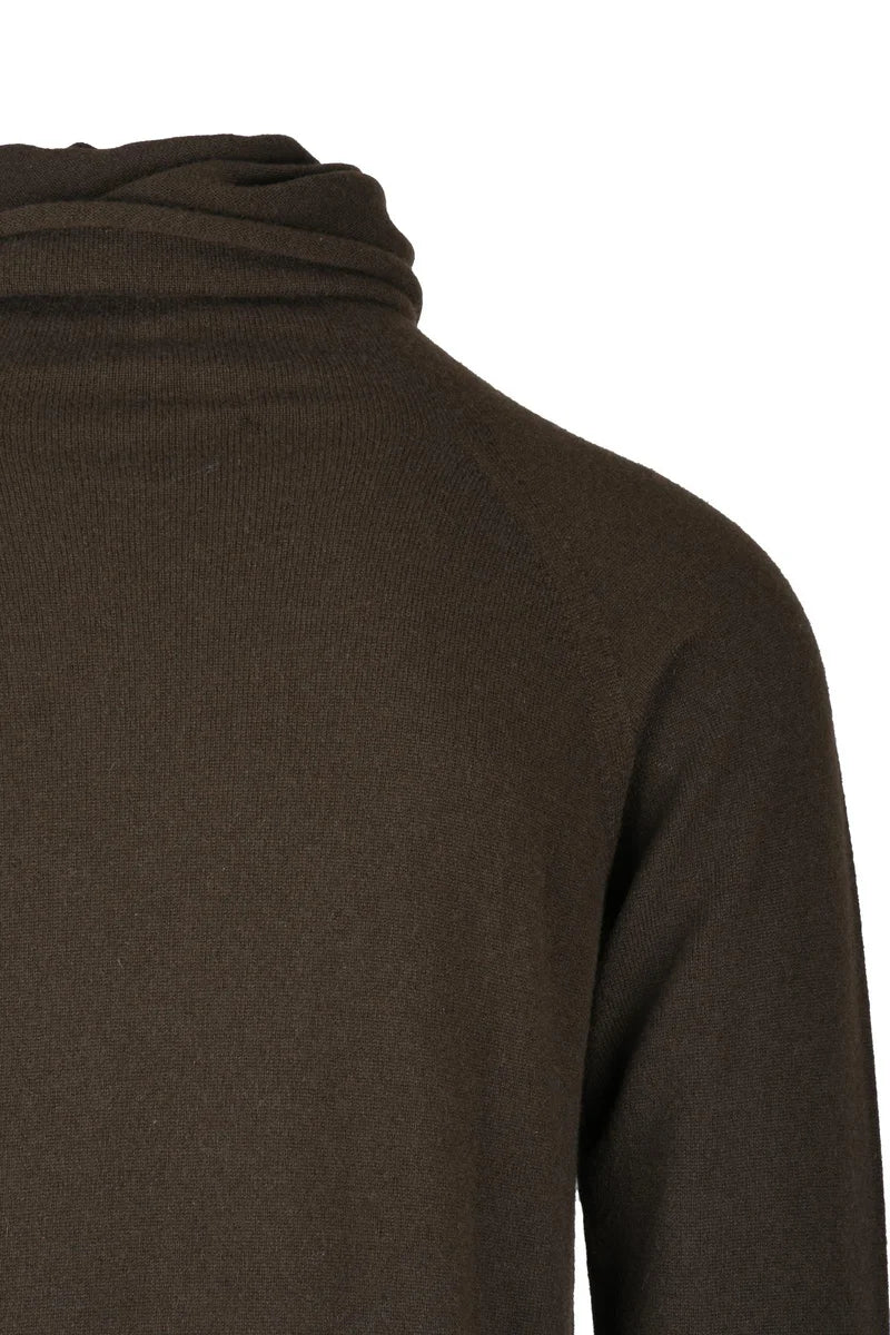 Cashmere Hoodie Pullover - Brown