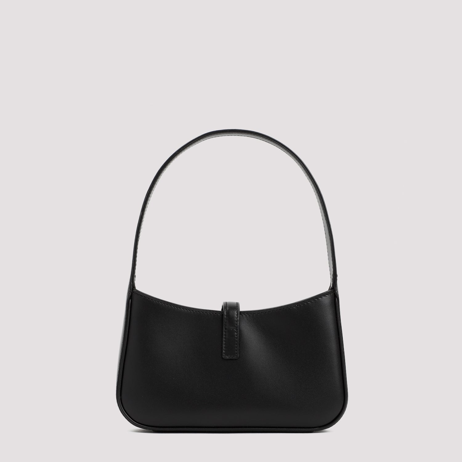 Black Leather Hobo Mini Bag