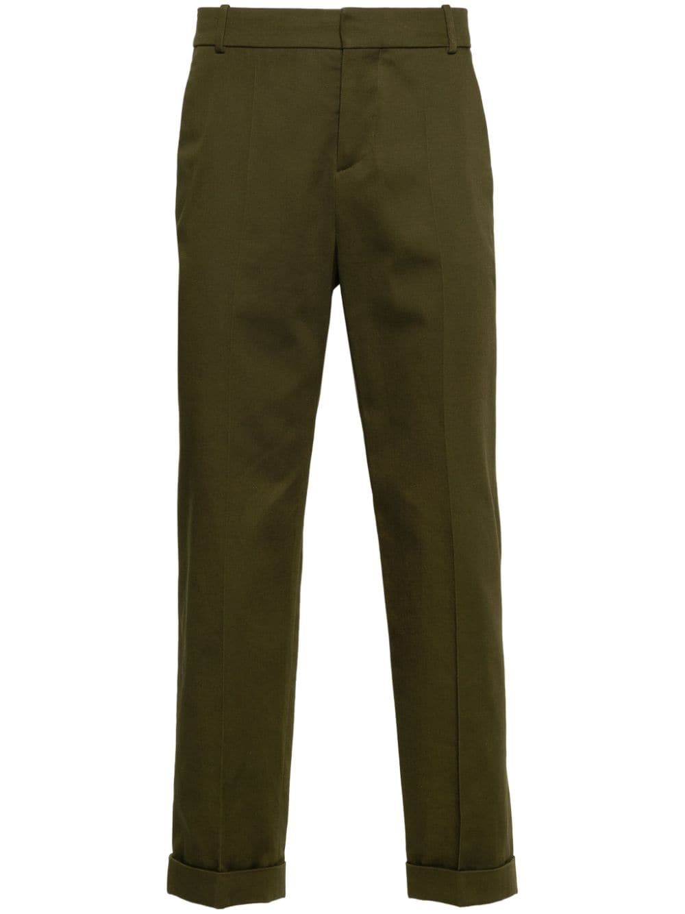 Khaki Tapered Leg Trousers