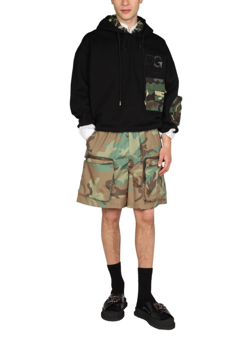 Sweatshirt With Camo Accents