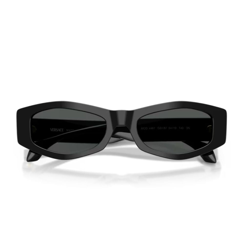 0Ve4487U Signature Geometric Black Acetate Sunglasses