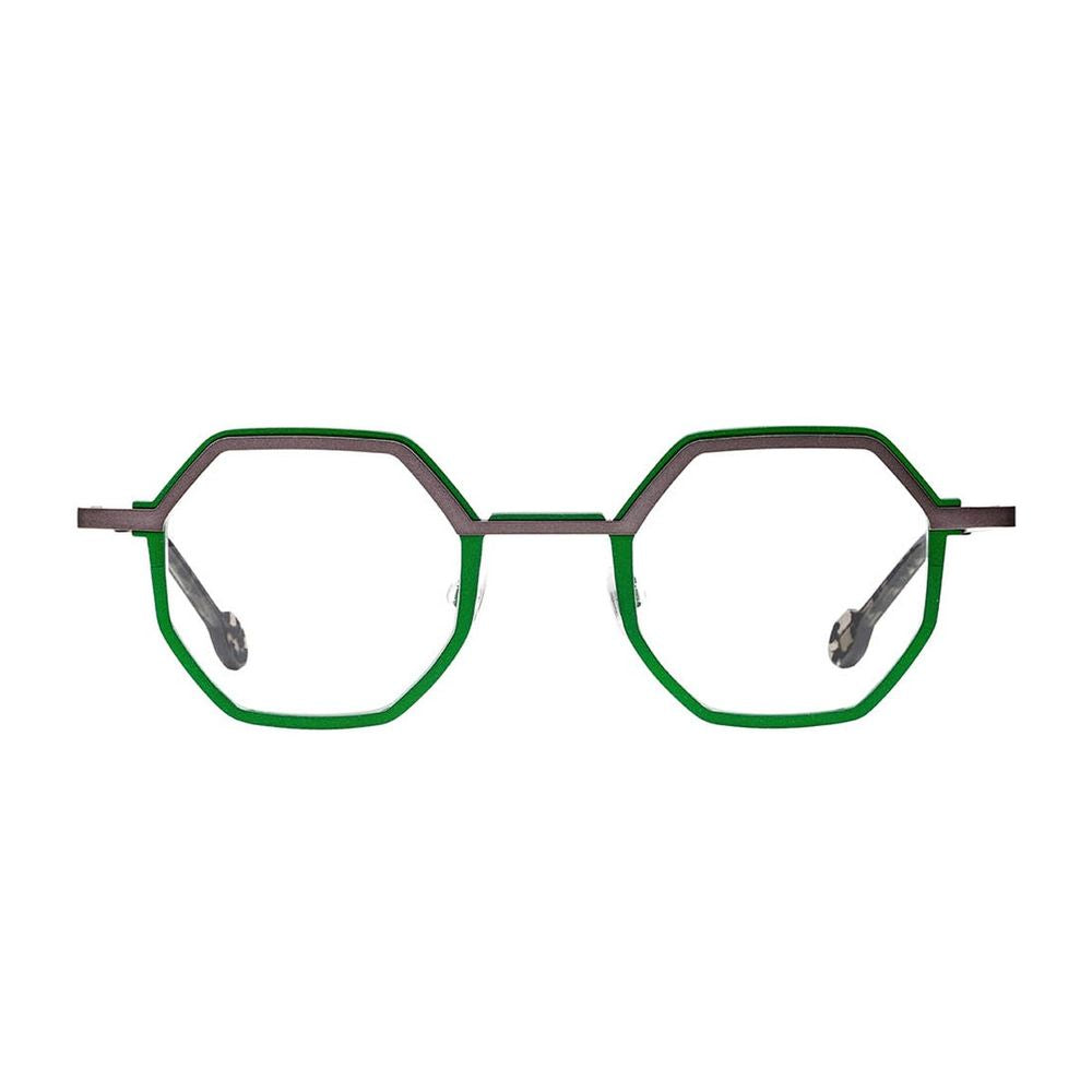 Doyenne Geometric Titanium Sunglasses With Acetate Detailing