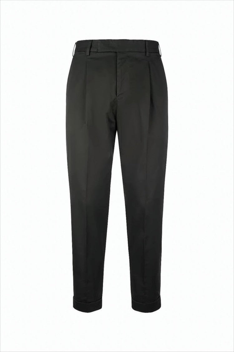 Cropped Tailored Suit Pants With Unique Feather Charm