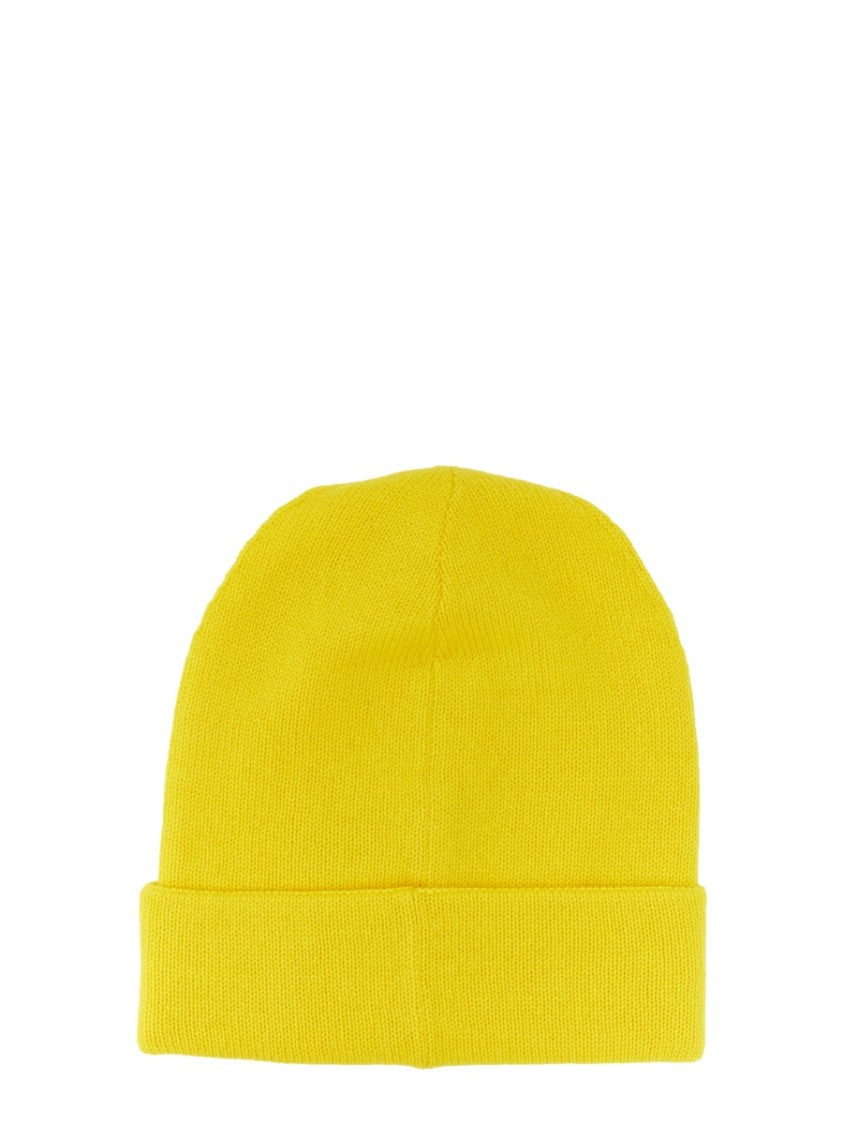 High-Lapel Cashmere Hat With Embroidered Logo